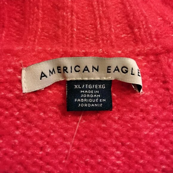 NEW!!! AMERICAN EAGLE SOFT CABLE KNIT SWEATER - COLOR CHERRY (RED) - SIZE XL - Picture 10 of 10